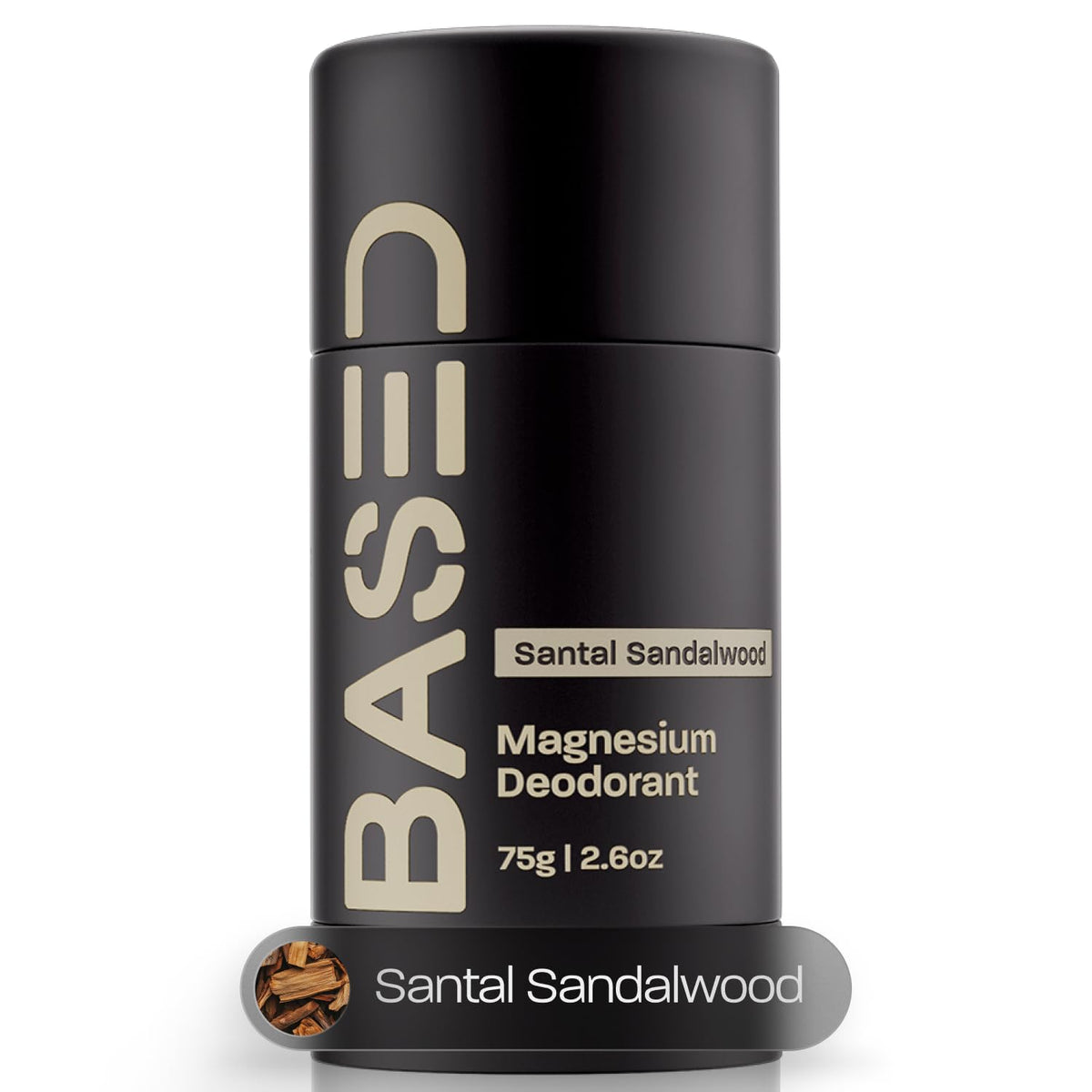 BASED Performance Deodorant for Men, All Day Odor Protection, Aluminum Free with Magnesium, Beeswax & Shea Butter, 100% Paraben, Sulfate, Phthalate Free, Naturally-Derived Bergamot Vanilla Scent