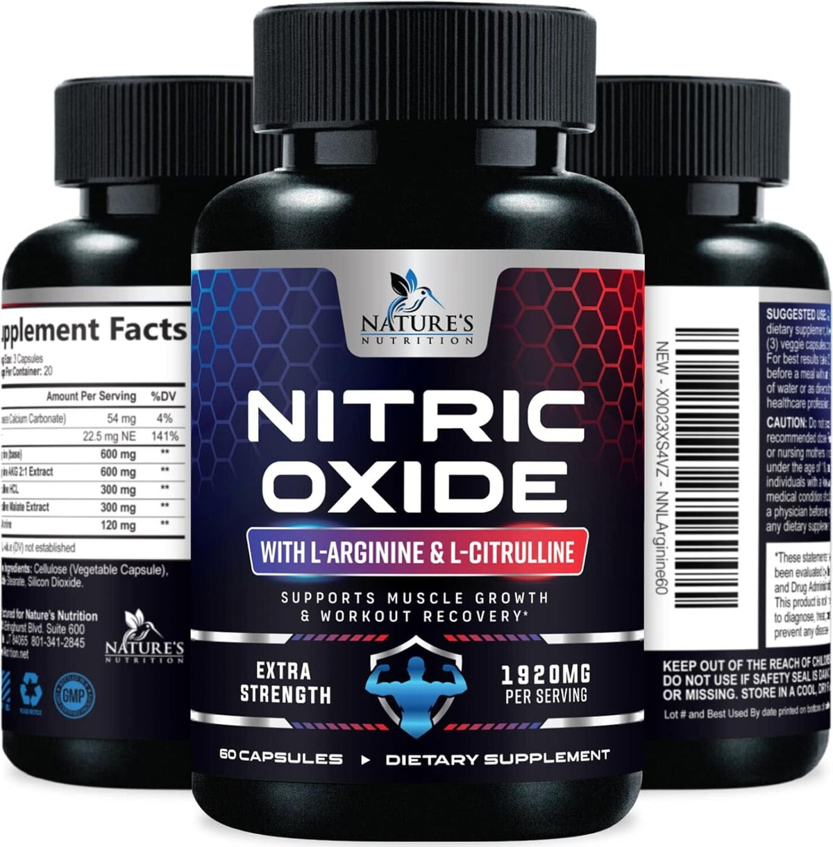 Nitric Oxide Booster Extra Strength- L Arginine 3X Strength Nitric Oxide Support