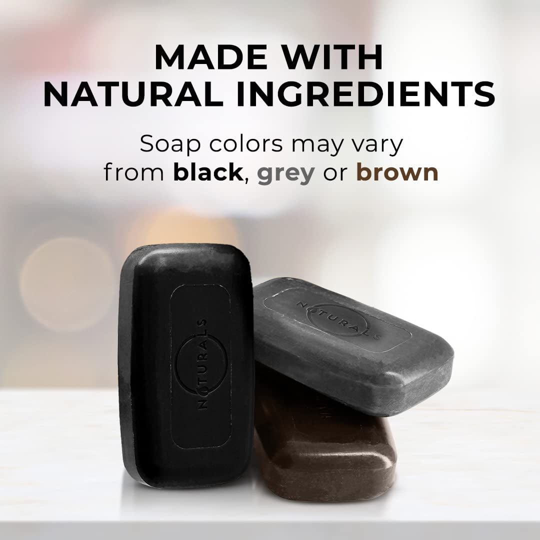 3-Pack Organic Soap Bar 4Oz Each Set - 100% Vegan Cold Process Body Wash Scented Premium Essential Handmade Soap - Natural Soaps for Men Women, Face, Body - African Black
