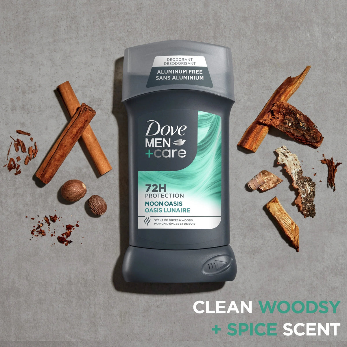 Deodorant for Men Moon Oasis Aluminum-Free, 3.Oz