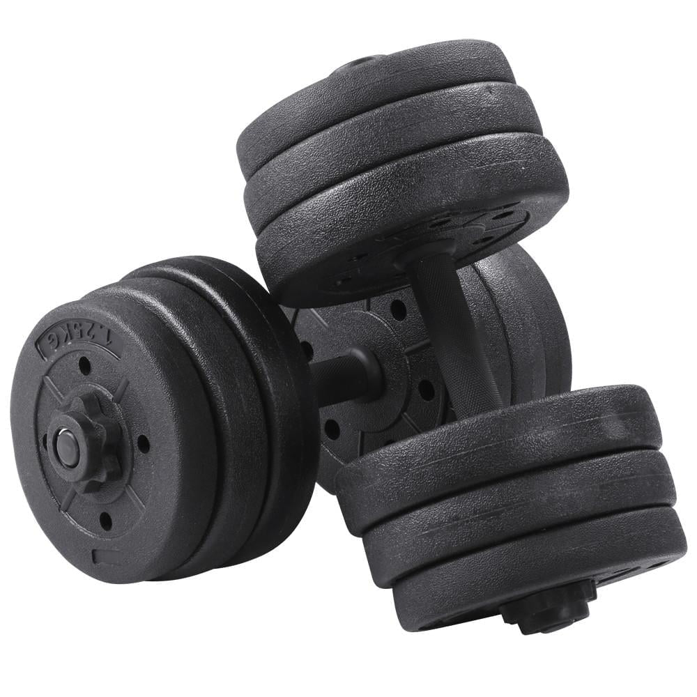 44LB Dumbbell Set Adjustable Weight Plates, Black