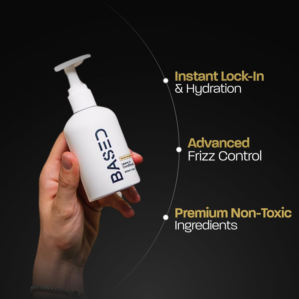 BASED Leave-In Conditioner, Instant Frizz Control, Hydrates & Nourishes Hair, Premium Leave-In Conditioner for Men, Healthy Frizz-Free Hair in Minutes (6.8 Oz Pack of 2)