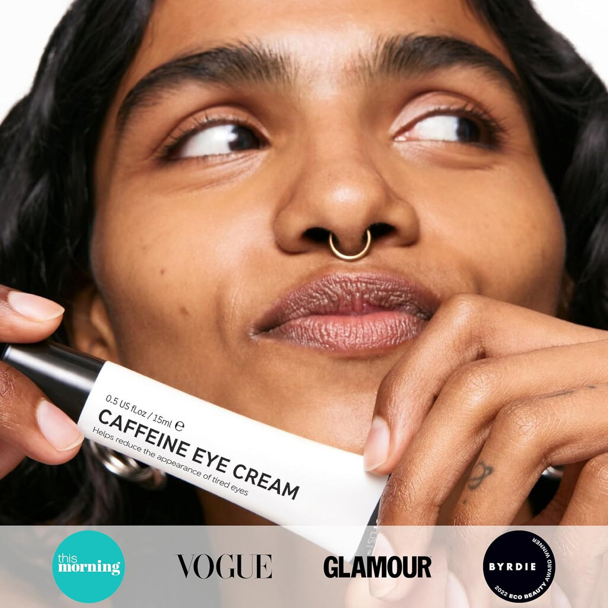 Caffeine Eye Cream, Reduce Eye Puffiness and Dark Circle, Blur Fine Lines, 0.5 Fl Oz