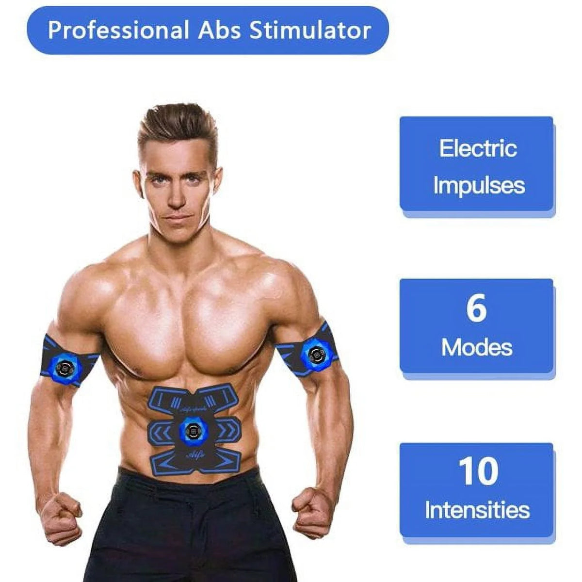 Abs Stimulator Ab Stimulator Rechargeable Abs Stimulator for Men Women Abdominal Work Out Abs Power Fitness Abs Muscle Training Workout Equipment Portable