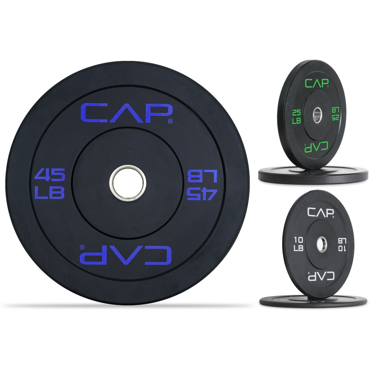 160Lb Olympic Bumper Plate Weight Bundle, (2 X 10Lb, 2 X 25Lb and 2 X 45Lb Plates)