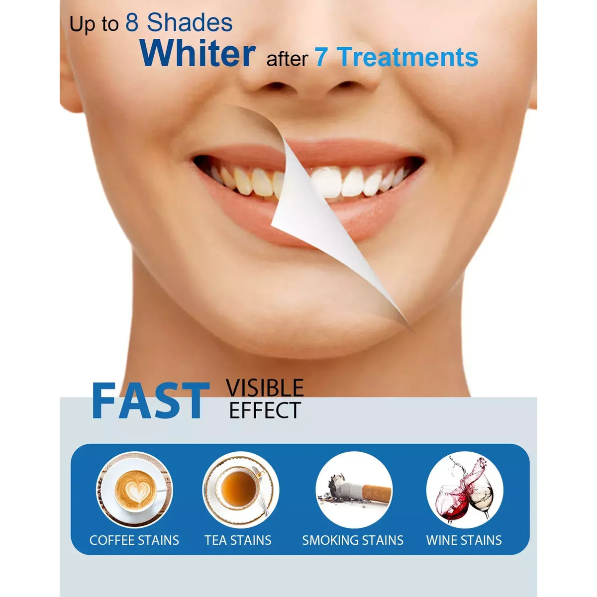 2Packs Deluxe Teeth Whitening Kit with 28-LED Light, 8X Teeth Whitening Pen Whitening Gel Refills, 10Mins Results, Remove 10 Years of Stains