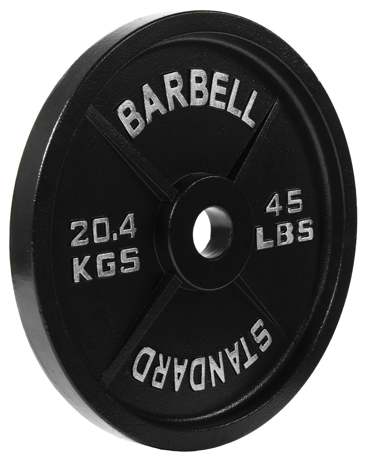 2-Inch Olympic Cast Iron Weight Plate for Strength Training & Powerlifting, Durable Gym Weights, 45LBS, 1-Pack