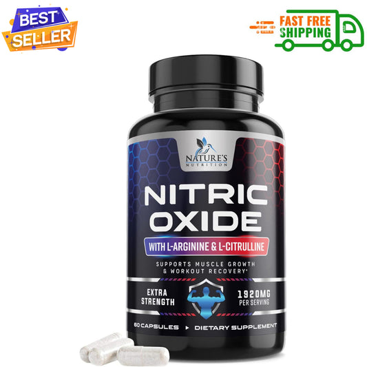 Nitric Oxide Booster Extra Strength- L Arginine 3X Strength Nitric Oxide Support