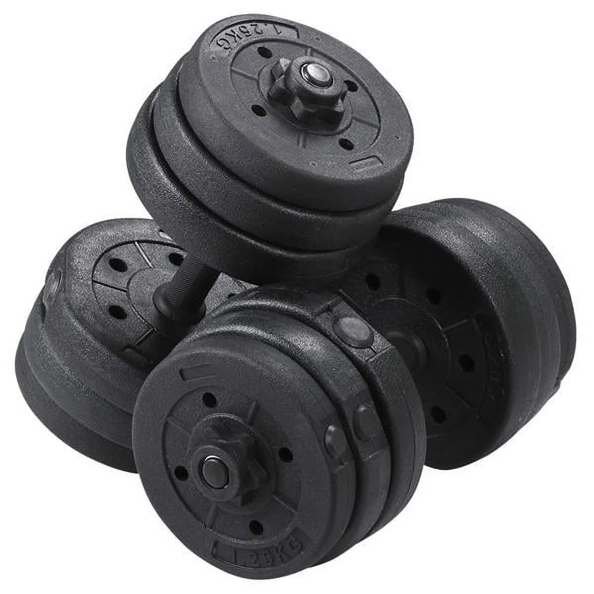 Adjustable Dumbbell Set for Home and Gym Exercise, Black, 44 Lb