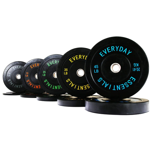 Color Coded Olympic Bumper Plate Weight Plate with Steel Hub, 260 Lbs.