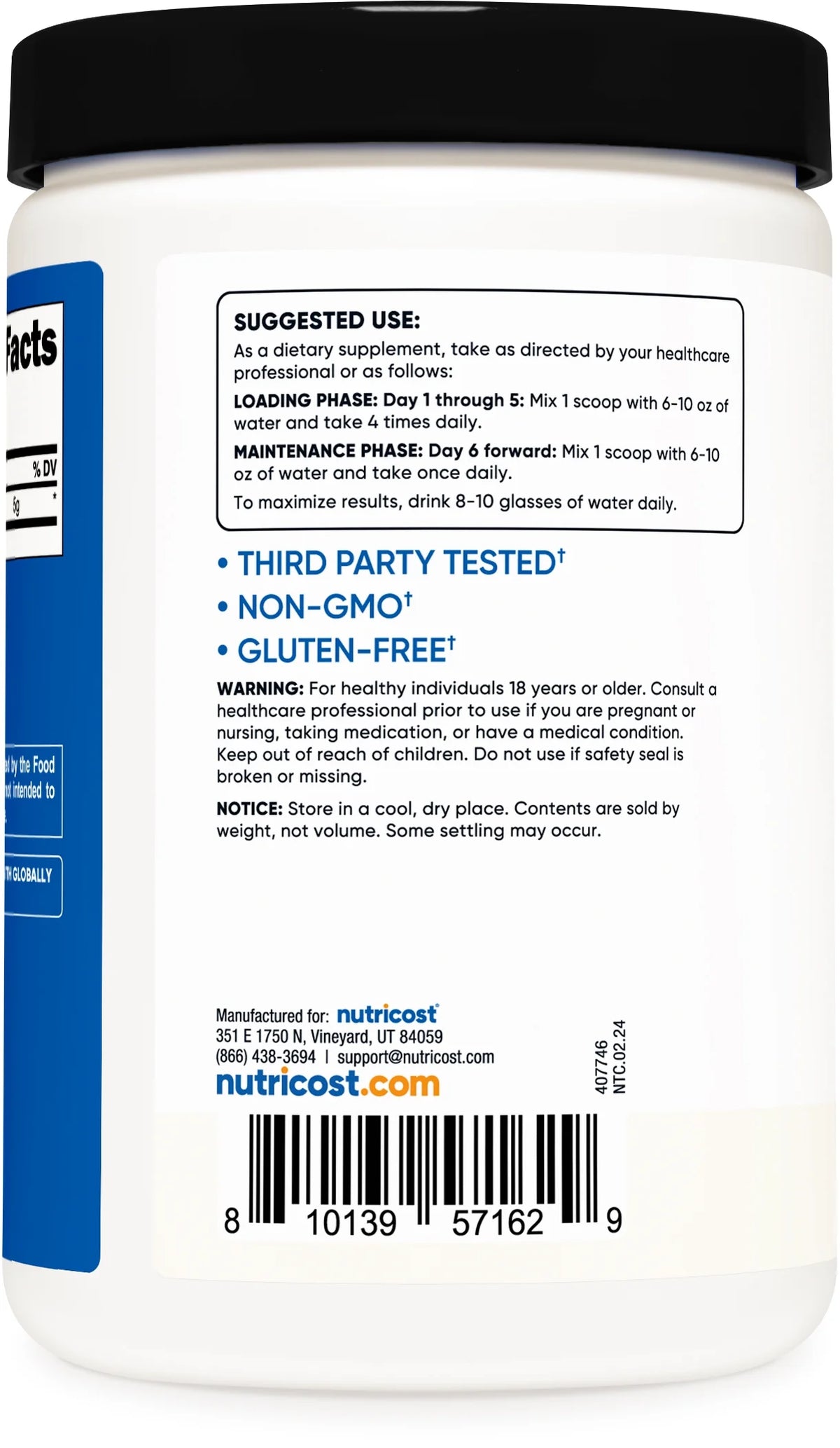 Creatine Monohydrate Powder 500 Grams (Unflavored) Supplement