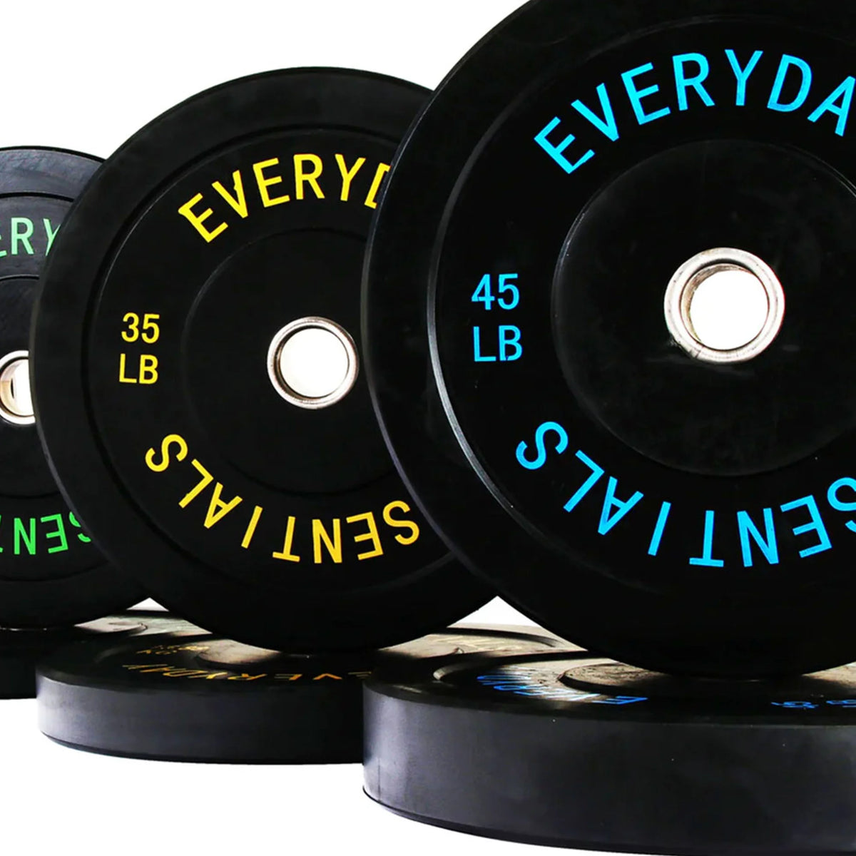 Color Coded Olympic Bumper Plate Weight Plate with Steel Hub, 260 Lbs.