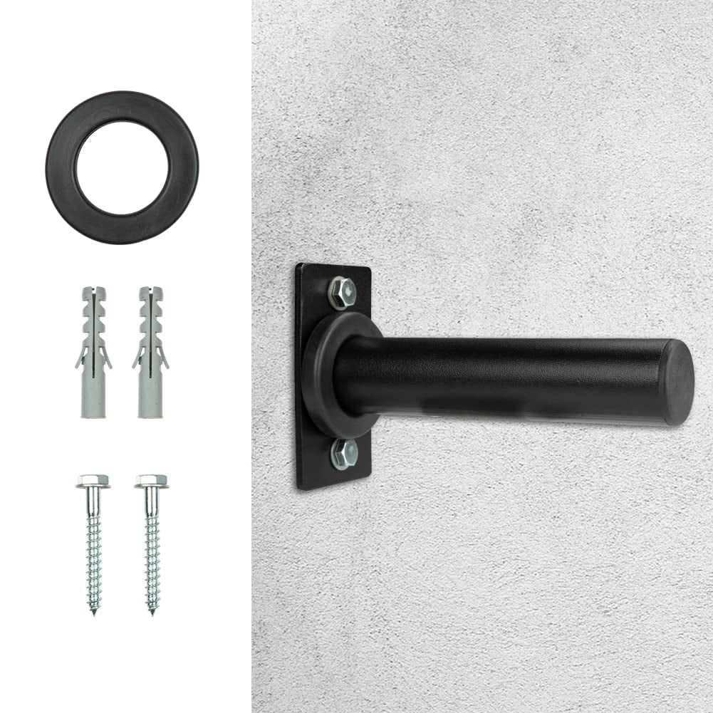 6PCS Olympic Plate Wall Rack – Heavy-Duty 2-Inch Weight Plate Storage, 300Lb Capacity for Home and Commercial Gyms