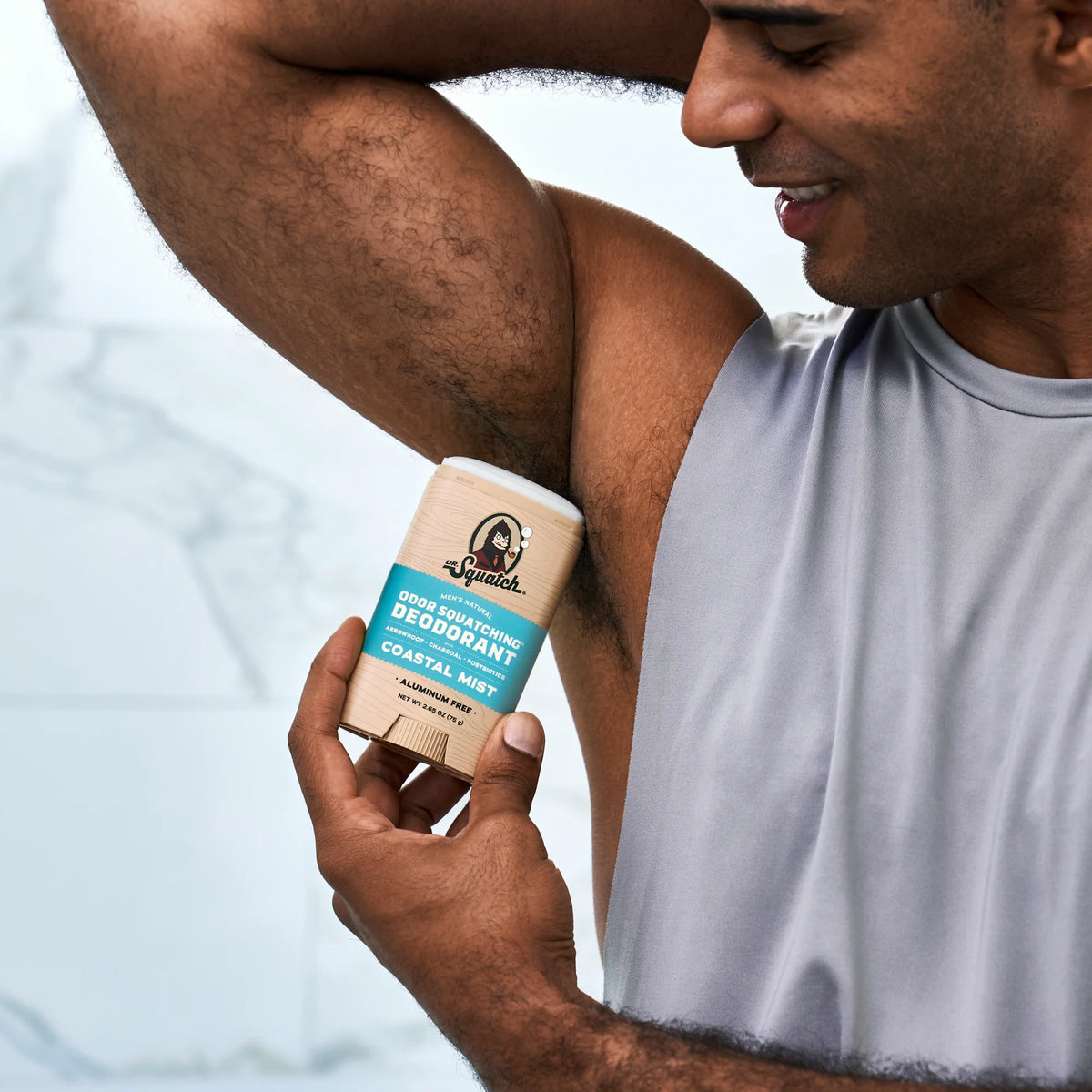 Coastal Mist Aluminum Free Natural Deodorant Stick for Men, 2.65 Oz