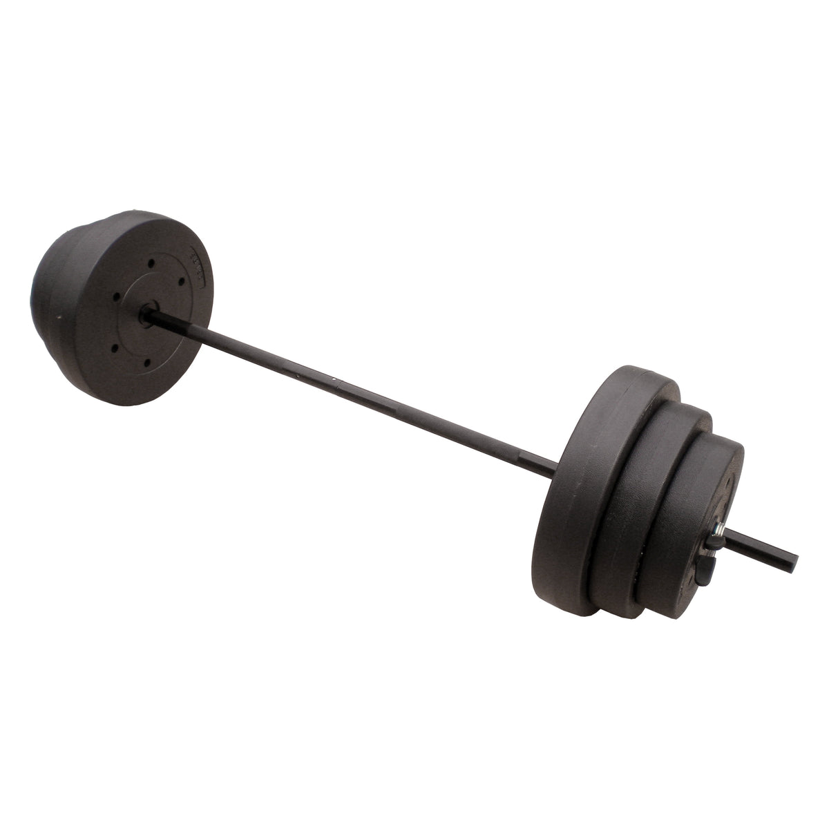 Barbell Standard 4.5 Foot Weight Lifting Bar with Collars – (Best for Use with Vinyl Weight Plates)