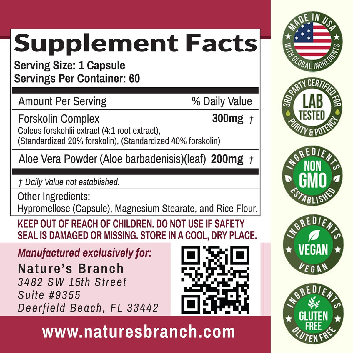 Forskolin for WEIGHT LOSS Supplements | Maximum Strength, Men & Women | USA MADE