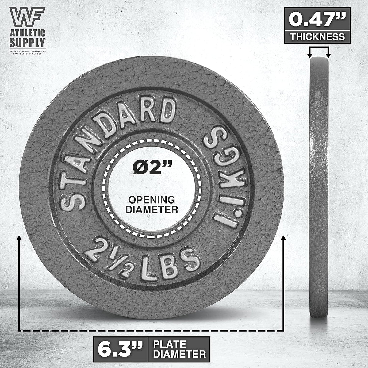 Traditional/Classic 2-Inch Hole Solid Cast Iron Olympic Barbell Weight Plates - Great for Strength Training, Weightlifting, Bodybuilding & Powerlifting, Multiple Choices Available