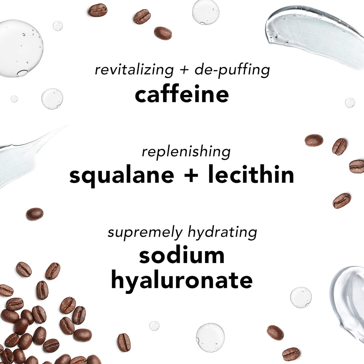 Eye Cream for Dark Circles and Puffiness – Hyaluronic, Caffeine or Glycolic – Hydrating, Firming and anti Aging Overnight under Eye Care Treatment for Fine Lines and Wrinkles
