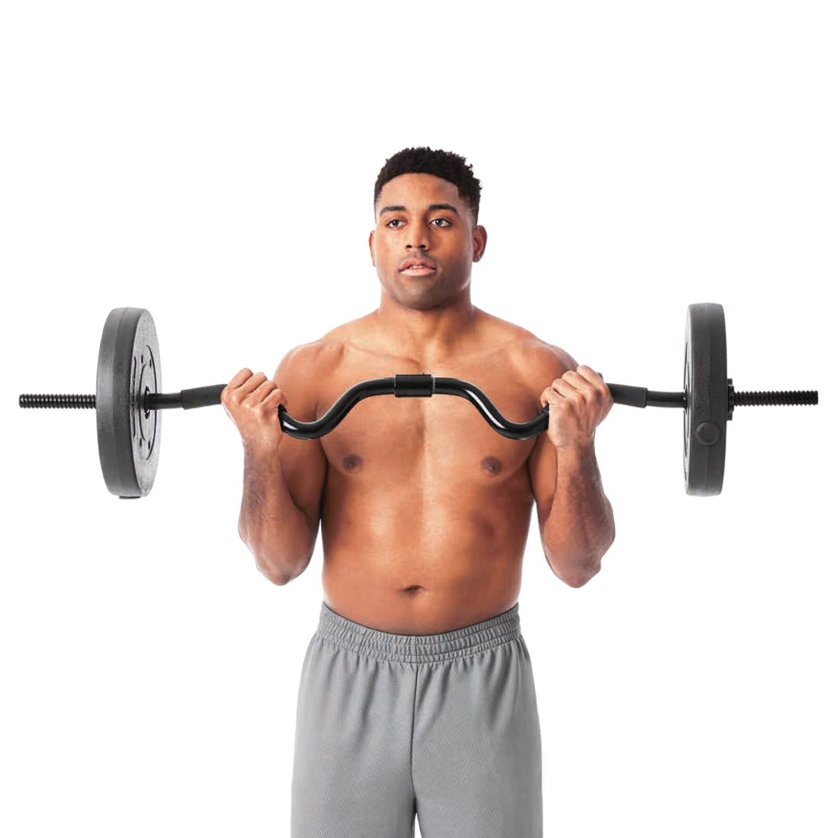 Standard 2-Piece Super Curl Bar with Threaded Ends