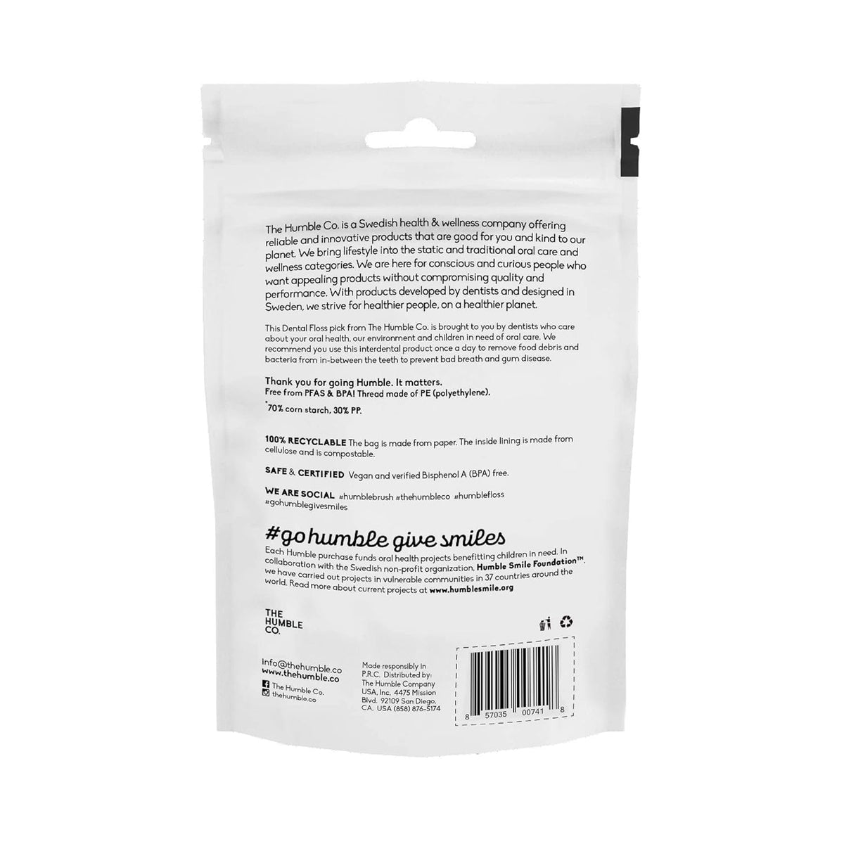 Floss Picks (200 Count) – Plant Based Dental Floss Picks for Superior Oral Care, Dental Hygiene, and Gum Health, Cruelty Free Tooth Floss Picks (Charcoal, Double Thread)