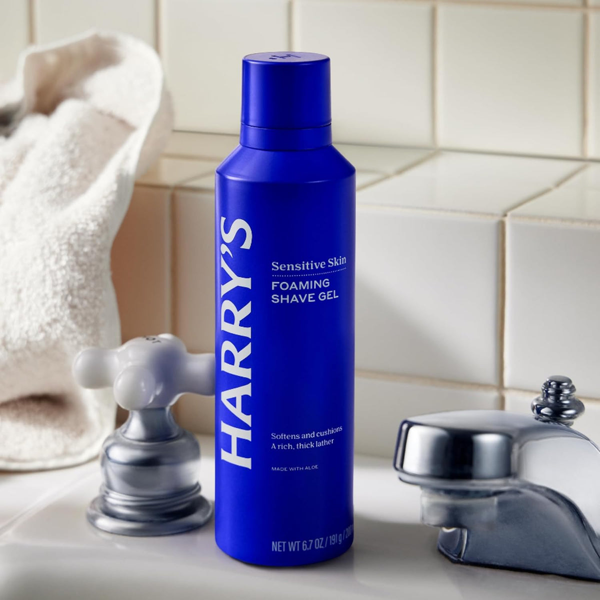 Foaming Shave Gel for Men with Aloe - (3 Pack) 6.7Oz - Soothes and Cushions Skin for Shaving - Safe for Sensitive Skin