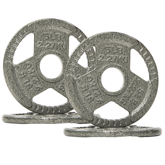 20Lb 2-Inch Olympic Cast Iron Weight Plate, Durable, Rust-Resistant Strength Training Plates for Weightlifting, Crossfit, and Home Gym Workouts