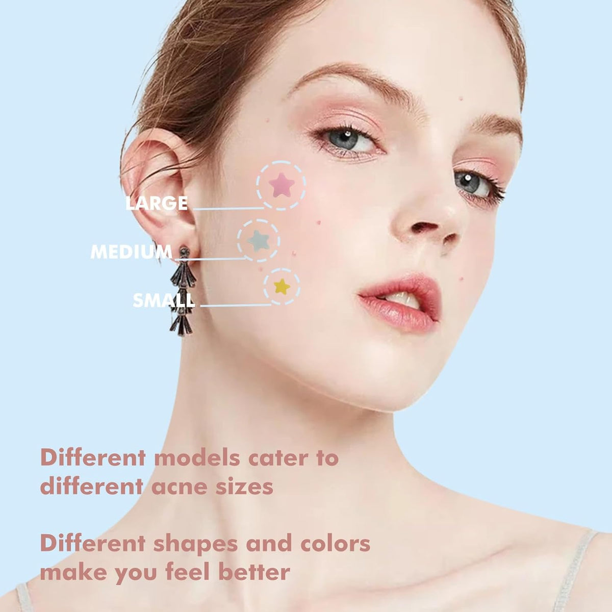 Pimple Patches for Face 316Pcs,Hydrocolloid Acne Patches Star,Zit Patches,Pimple Popper Tool Kit,Facial Skin Care Products Containing Salicylic Acid,Tea Tree Oil and Calendula Oil