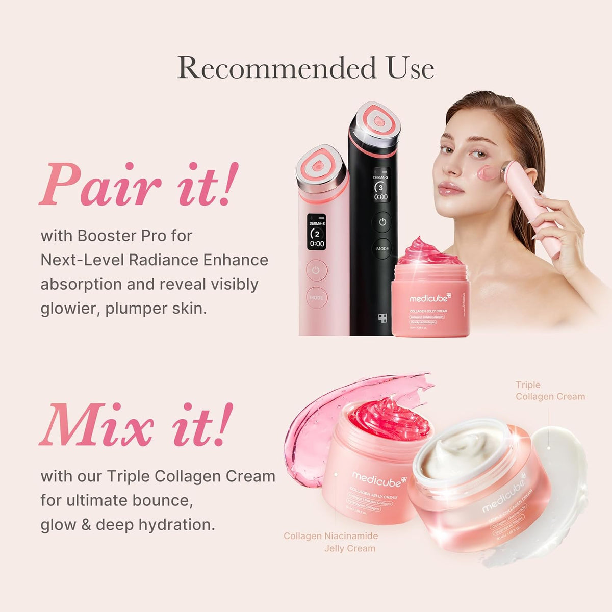 Collagen Jelly Cream- Niacinamide & Freeze-Dried Hydrolyzed Collagen-Boosts Skin Barrier Hydration & Gives 24H Glow & Firmer Looking Skin | No Artificial Color, Korean Skincare (3.71 Fl.Oz.)