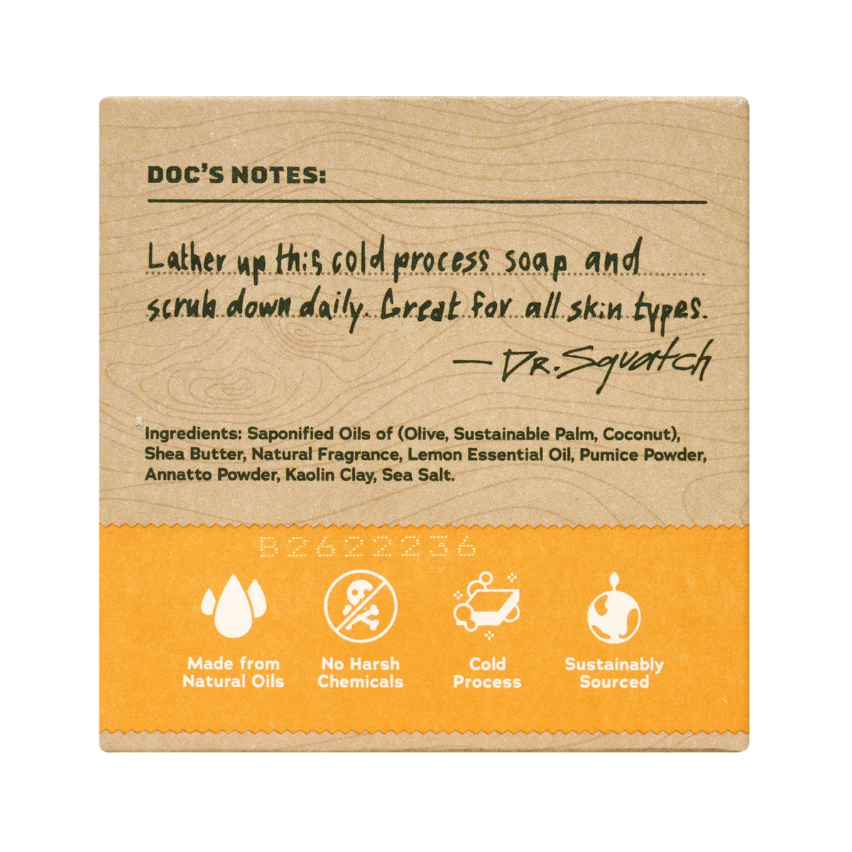 Summer Citrus Natural Bar Soap for Men, 5 Oz