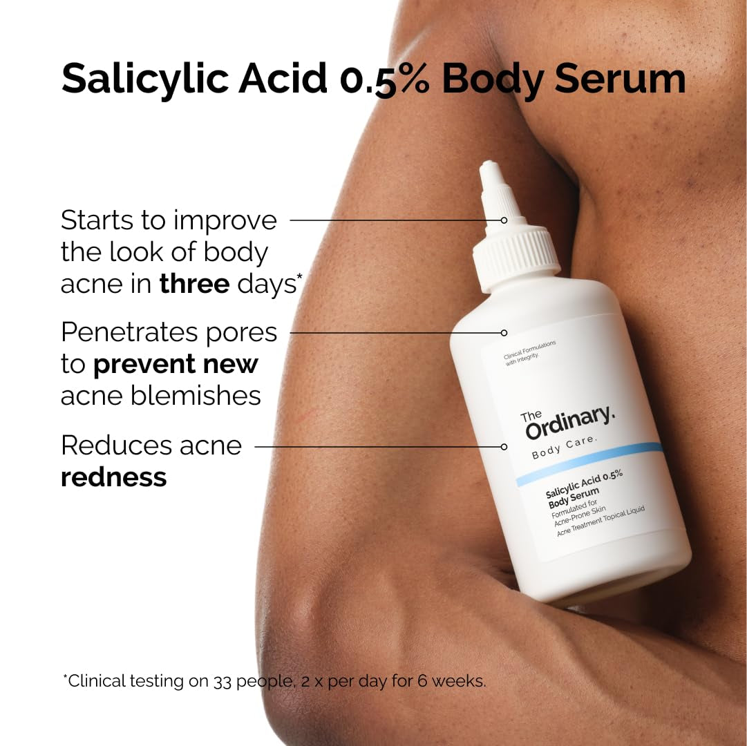 The Ordinary Salicylic Acid 0.5% Body Serum, Exfoliating Treatment for Acne-Prone Skin, 8.1 Fl Oz