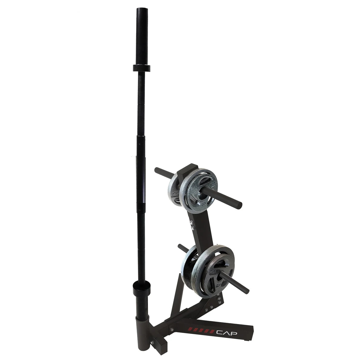 Hybrid Olympic and Standard Weight Plate Storage Rack