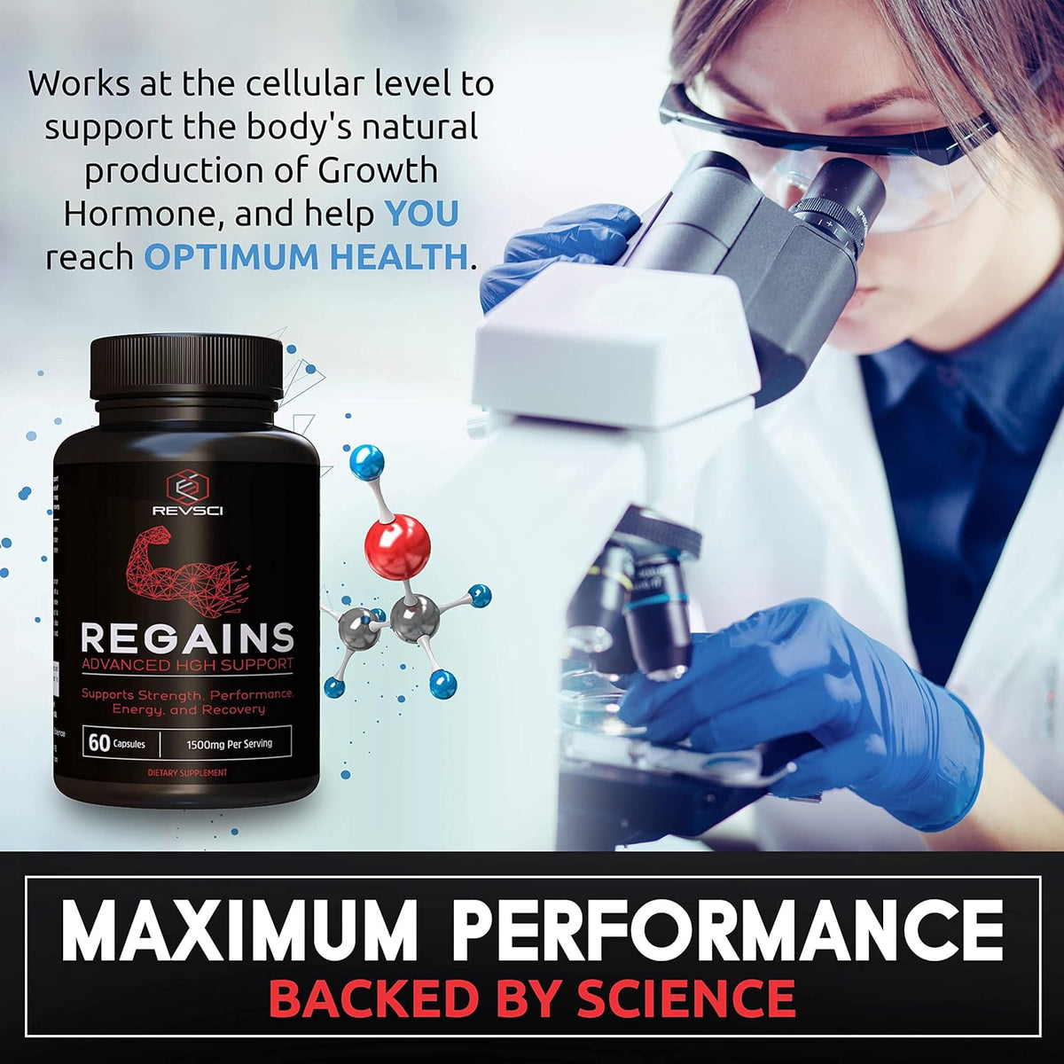 Regains HGH Supplements for Men & Women - Natural GH Boost, HGH Human Growth