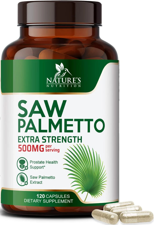 Saw Palmetto for Men 1000MG Prostate Health Supplement - Saw Palmetto Extract Prostate Support Supplement, Prostate Supplements for Men'S Health Support, Prostate Urinary Health Support, 120 Capsules