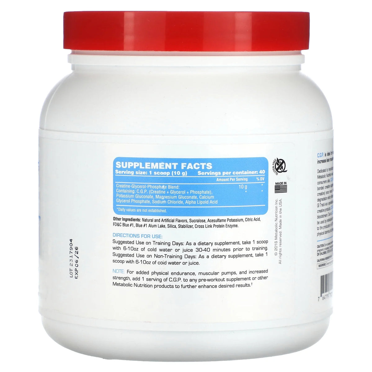 C.G.P., Blue Raspberry, 400 G