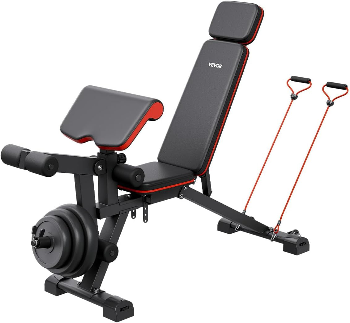 Weight Bench Sit up Bench for Home Gym Strength Training Workout Adjustable