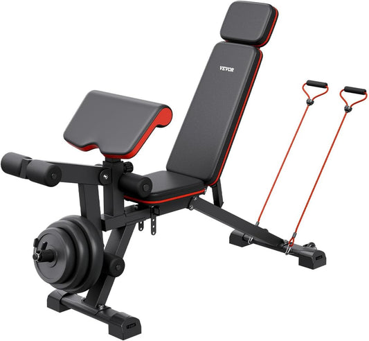 Weight Bench Sit up Bench for Home Gym Strength Training Workout Adjustable