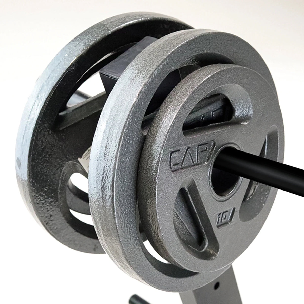 Hybrid Olympic and Standard Weight Plate Storage Rack
