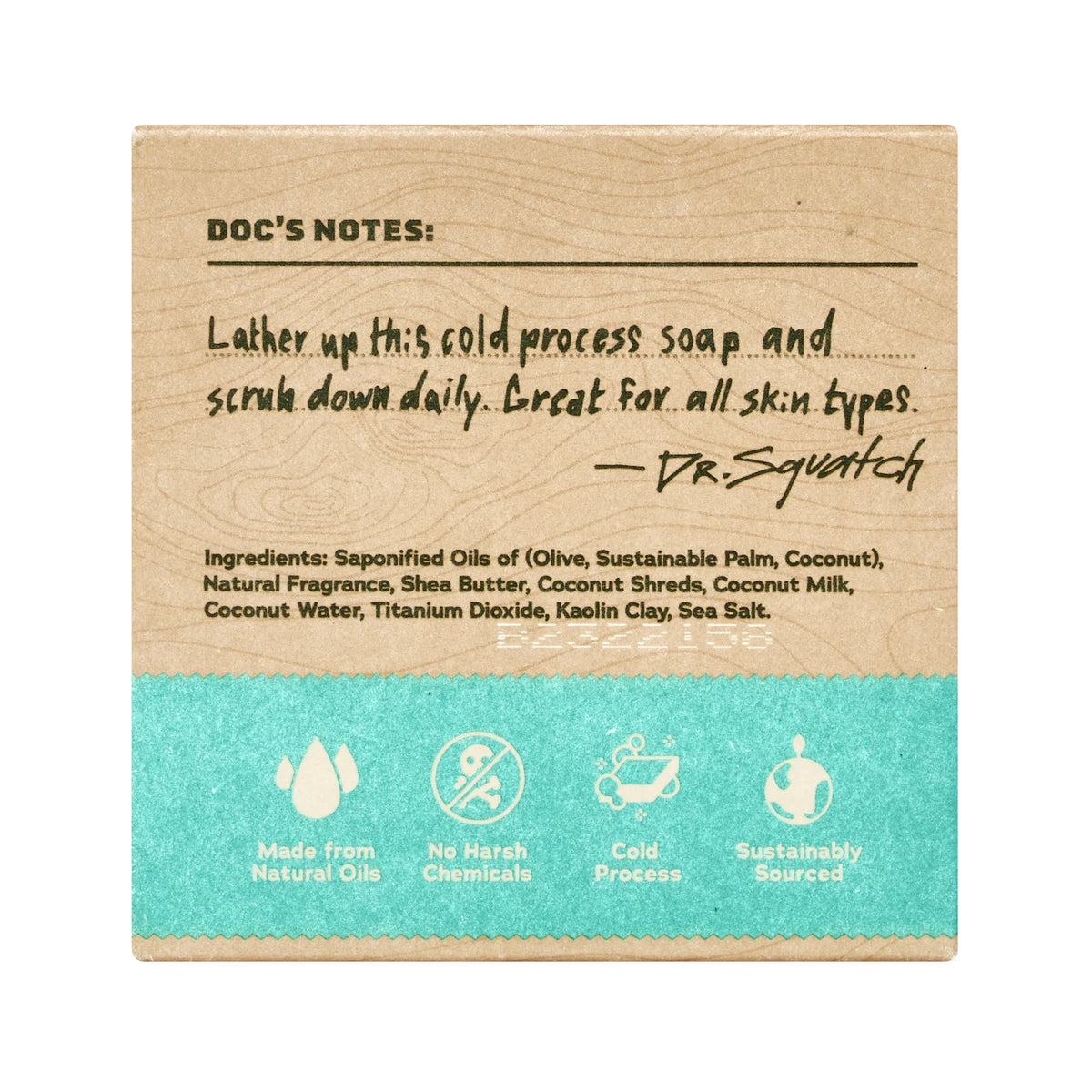 (3 Pack)  Coconut Castaway Natural Bar Soap for Men, 5 Oz