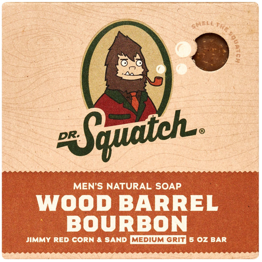 Wood Barrel Bourbon Natural Bar Soap for Men, 5 Oz