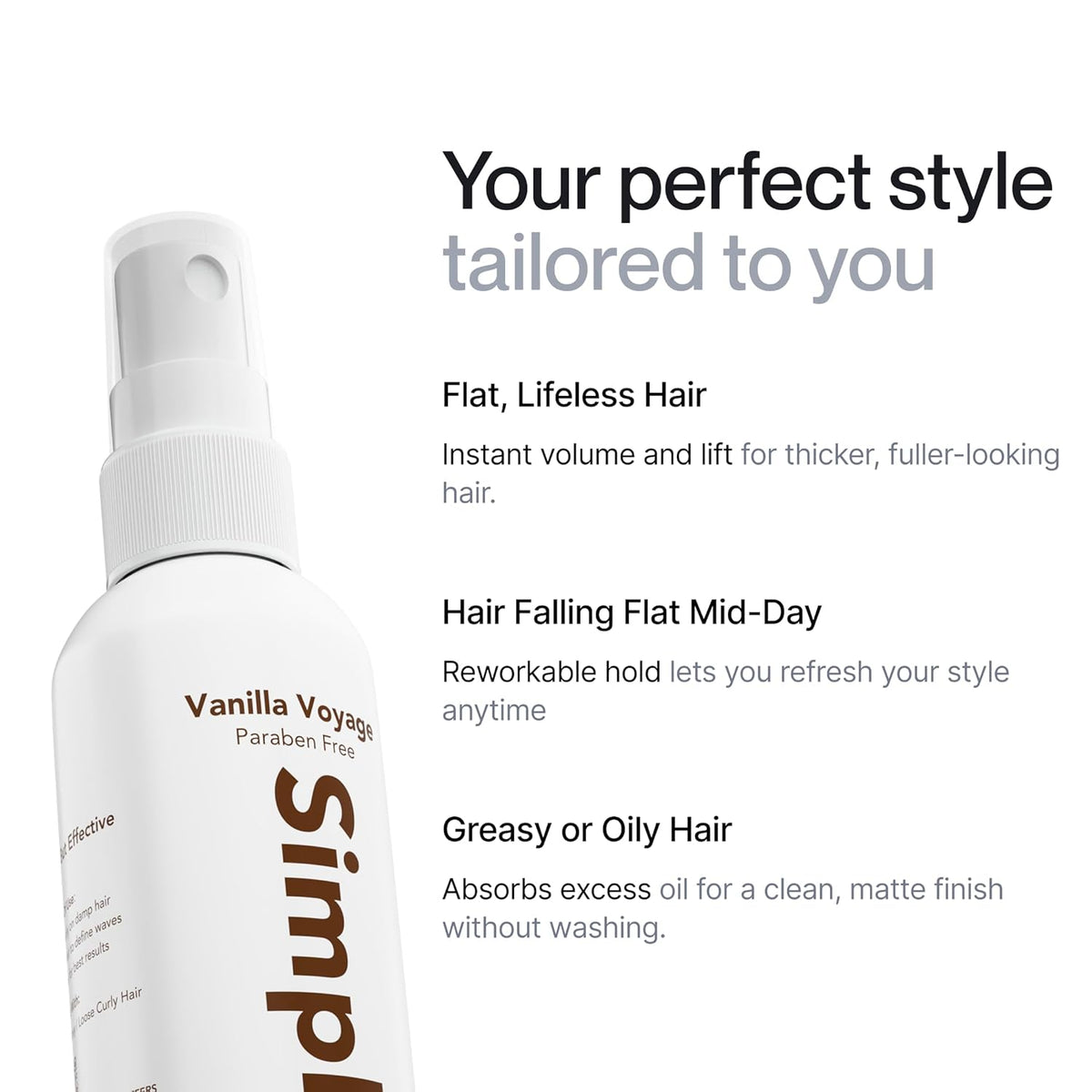 Himalayan Sea Salt Spray for Straight & Wavy Hair - All Natural, 5 Ingredient, Texturizing & Volumizing Product - Vanilla Scented - Adds Volume, Texture, Beach Look to Men & Women, 237Ml...