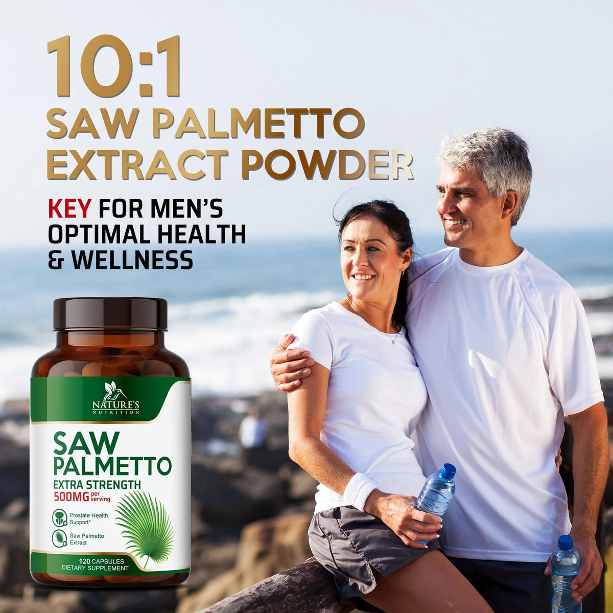 Saw Palmetto for Men 1000MG Prostate Health Supplement - Saw Palmetto Extract Prostate Support Supplement, Prostate Supplements for Men'S Health Support, Prostate Urinary Health Support, 120 Capsules