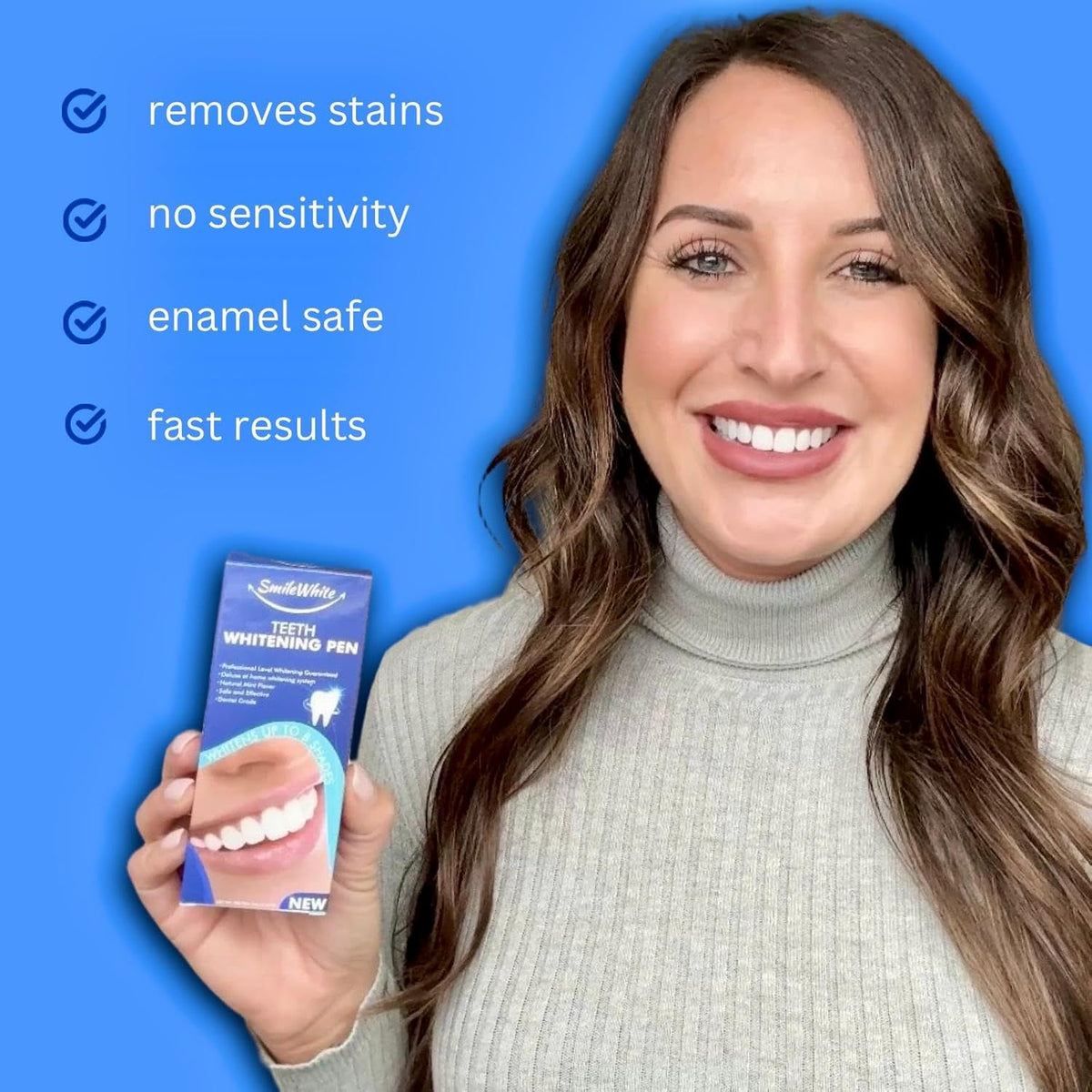 Teeth Whitening Pen (4 Pack), No Sensitivity Teeth Whitening Gel, Best Teeth Whitening Pen, Removes Stains, Effective, Enamel Safe, Fast Results, Travel Friendly, Natural Mint Flavor
