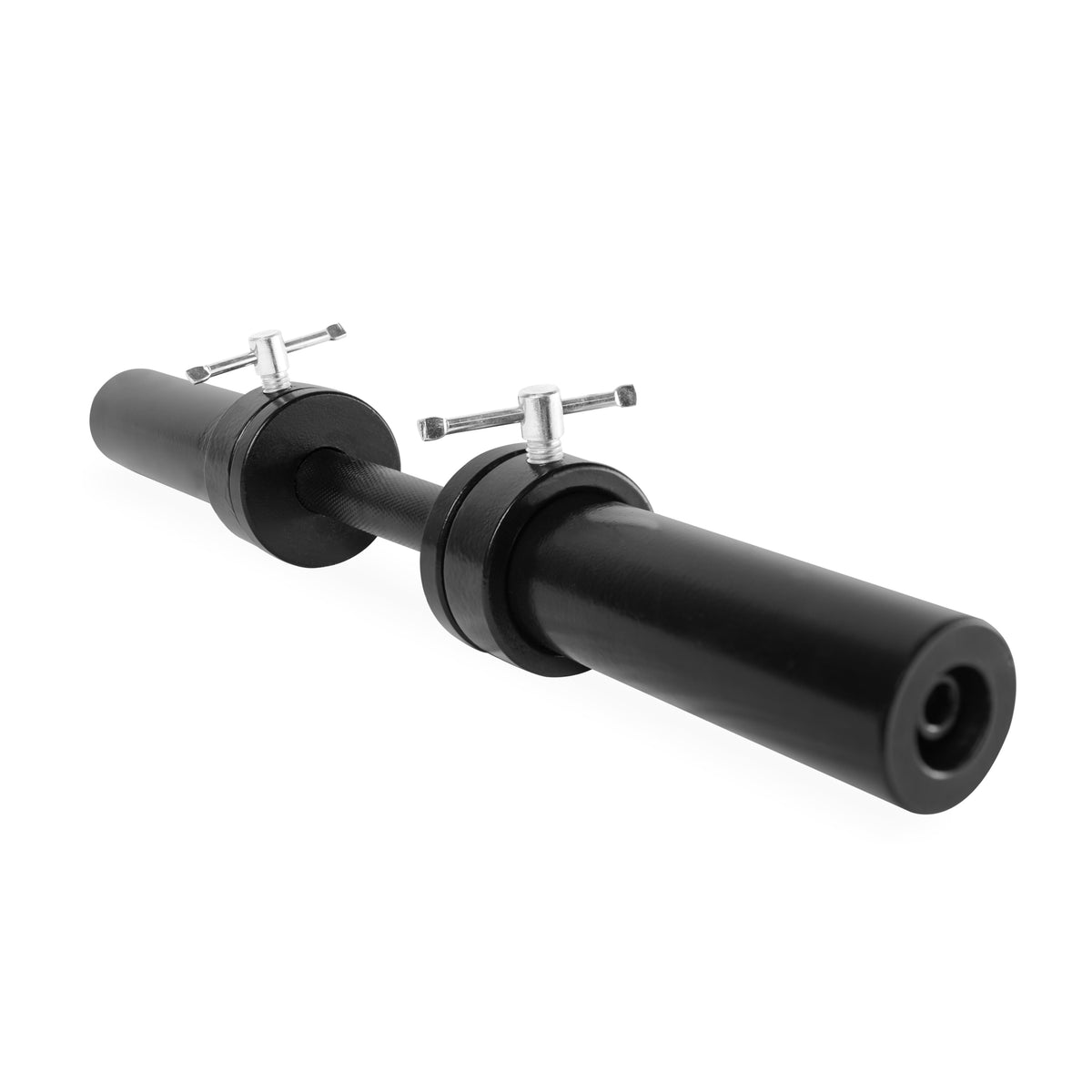 Barbell 20 In. Olympic Dumbbell Handle with Collars, Single, Black