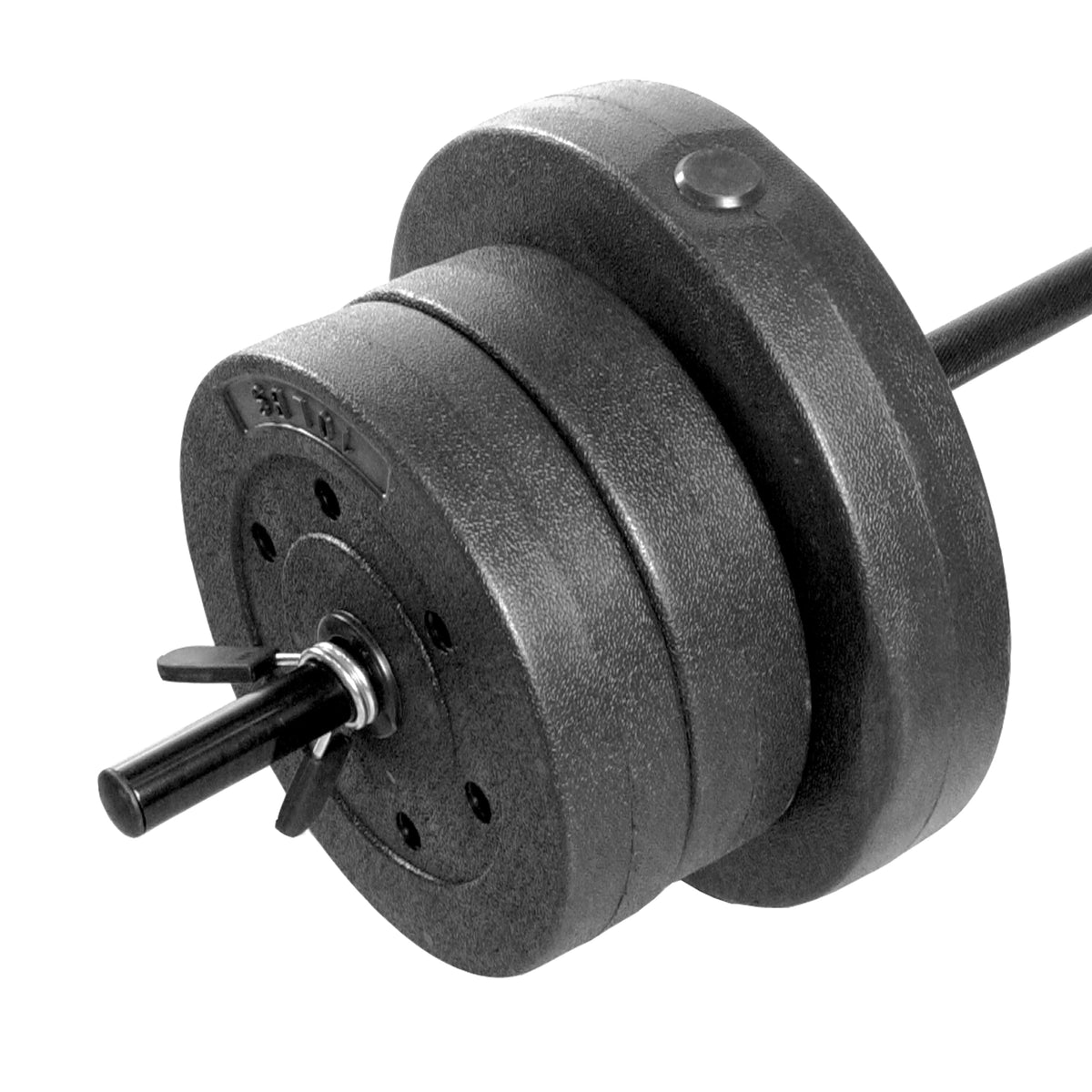 Barbell 1 In. Chrome Spring Clip Collar, Set of 2
