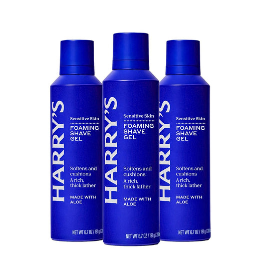 Foaming Shave Gel for Men with Aloe - (3 Pack) 6.7Oz - Soothes and Cushions Skin for Shaving - Safe for Sensitive Skin