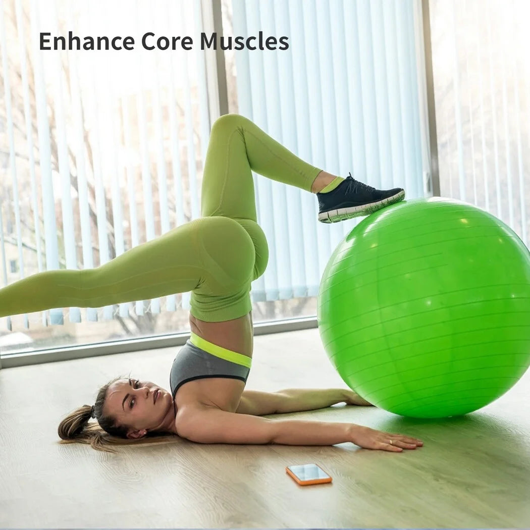 Cardio Drumming Equipment Set, Fitness Balance Ball with Pump & 3.2Oz Sticks, Aerobic Exercise Ball for Workouts, Stability, Pilates, Yoga, Pregnancy Gymnastics
