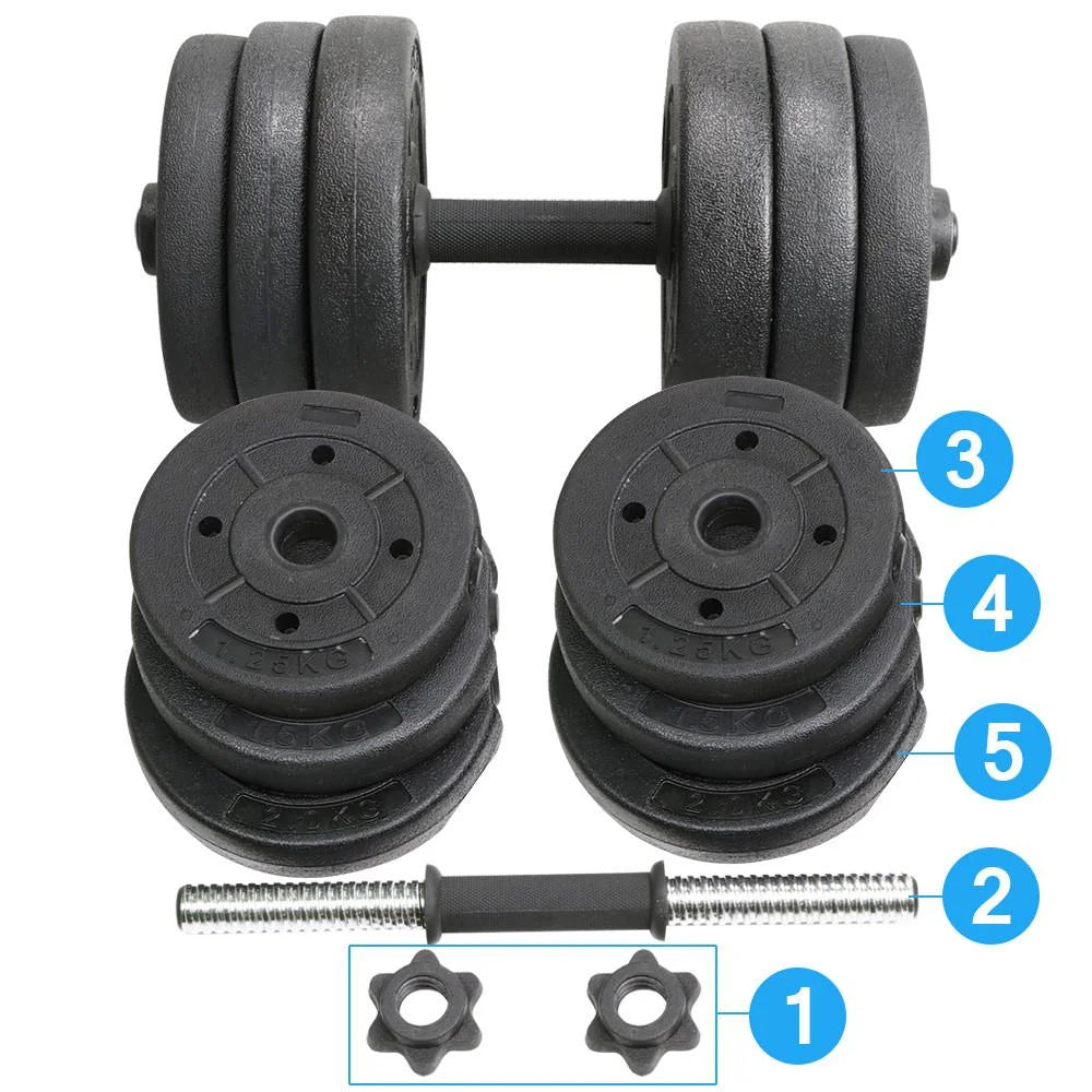 Adjustable Dumbbell Set for Home and Gym Exercise, Black, 44 Lb
