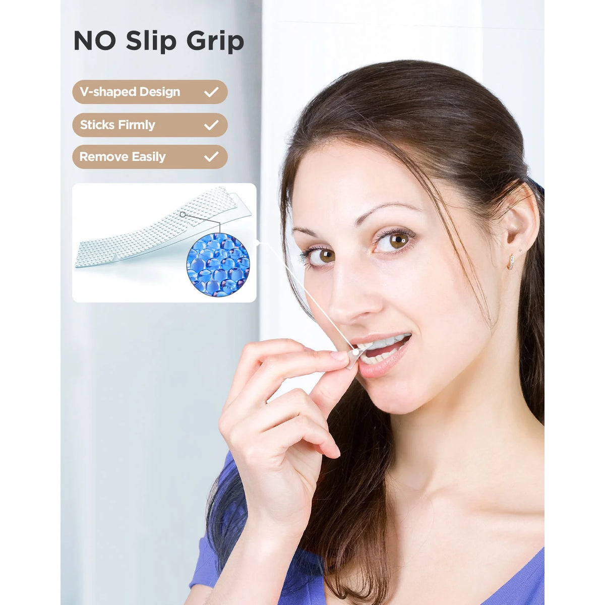 Portable Teeth Whitening Kit, 28 Strips for Sensitive Teeth Non-Slip Whiter Gentle and Safe, Available 14 Delicate Whiten Treatments Removes Stains