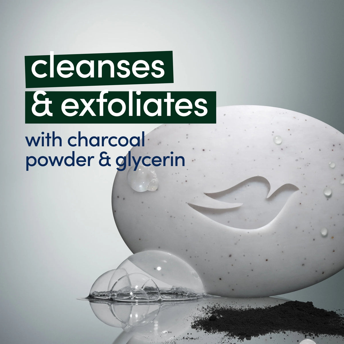 Beauty Bar Soap for Women Deep Exfoliating Charcoal Powder & Glycerin All Skin, 3.75 Oz 4 Bars