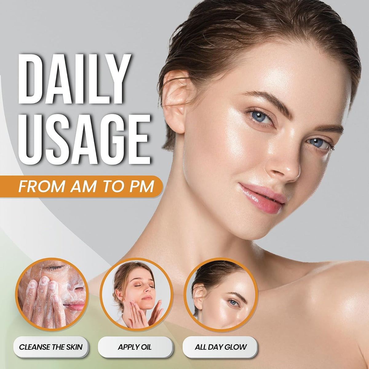 Turmeric Face Oil for Daily Use - Lightweight Facial Oil with Plant-Based Ingredients - Fast-Absorbing Formula for Smooth Looking Skin - 30Ml Bottle